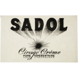 Buvard publicitaire. Sadol. Cirage Crème pure térébenthine.