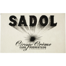 Buvard publicitaire. Sadol. Cirage Crème pure térébenthine.