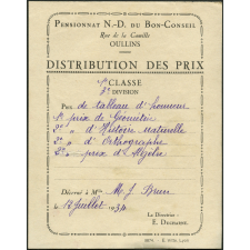 Ex-præmio - Pensionnat N.-D. du Bon-Conseil, Oullins