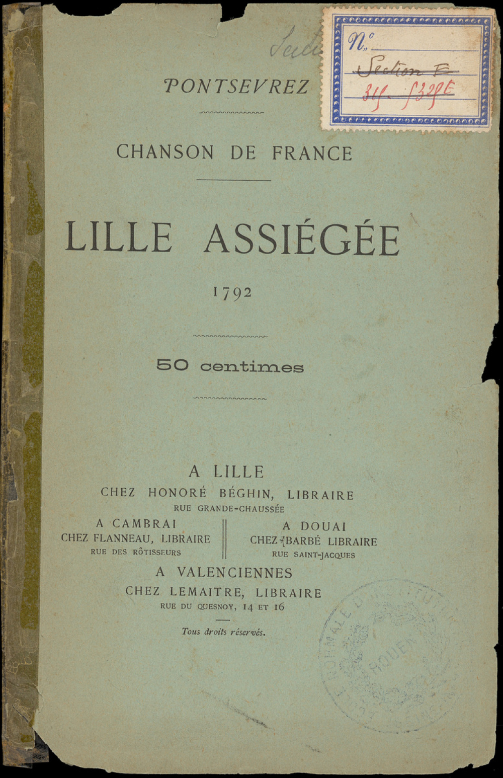 Lille assiégée : 1792