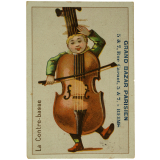 Cartes réclame. Grand Bazar Parisien. Instruments de musique.