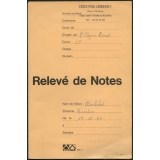 Relevé de notes