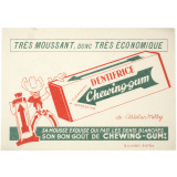 Buvard publicitaire. Dentifrice Chewing-gum de Christian Merry.