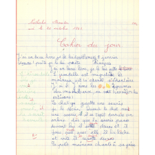 Cahier du jour