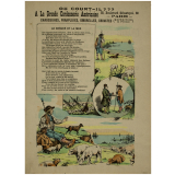 Cartes réclame. A la Grande Cordonnerie Américaine. Fables de la Fontaine.