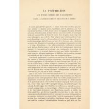 La Préparation aux études supérieures d'agriculture dans l'enseignement secondaire libre - A propos de l'article dix.