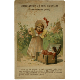 Cartes réclame. Chocolaterie au miel d'abeilles à Haumont (Nord).