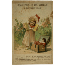 Cartes réclame. Chocolaterie au miel d'abeilles à Haumont (Nord).