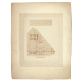 Photographies de dessins d'architecte pour une Ecole Normale d'Institrices du Rhône.