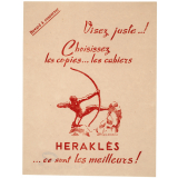 Buvard publicitaire. Cahiers et copies Héraklès. 