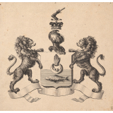 Ex-libris. Deux lions. 