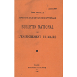 Bulletin National de l'Enseignement primaire. Janvier 1943.