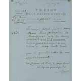 Reçus de l'abbé Marie, sous-précepteur du duc de Berry.
