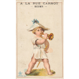 Cartes réclame. A la Rue Carnot. Reims. Portraits d'enfants musiciens. 