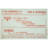 Buvard publicitaire. Desmazières & Cie. Vins et Spiritueux. 