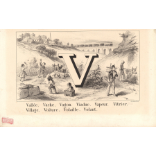Alphabet. Carte alphabétique - lettre V.