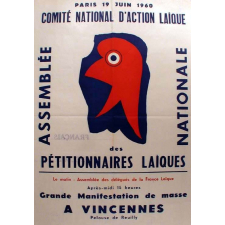 Comité National d'Action Laïque - Assemblée Nationale des pétitionnaires Laïques - Paris 19 Juin 1960.