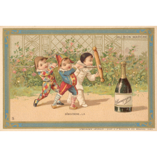 Cartes réclame. Au Bon Marché. Portraits d'enfants et Champagne. ,