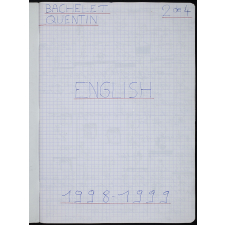 Cahier d'anglais