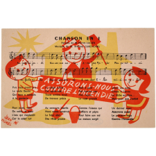 Buvard publicitaire. Chanson en I. Assurons-nous contre l'incendie.