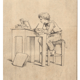 L'écolier au travail. 
