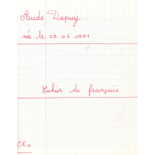 Cahier de français