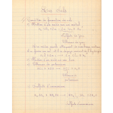 Cahier de chimie