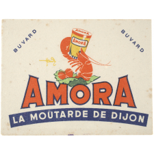 Buvard publicitaire. Amora - La moutarde de Dijon.