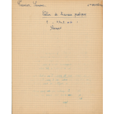 Cahier de travaux pratiques