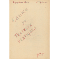 Cahier de travaux pratiques
