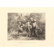Première leçon d'équitation.