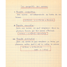 Cahier de théorèmes et propriétés