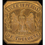 Boucle de ceinturon d'uniforme d'élève de Lycée Impérial. 