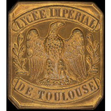 Boucle de ceinturon d'uniforme d'élève de Lycée Impérial. 
