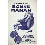 Buvard publicitaire. Laines de Bonne Maman.