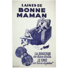 Buvard publicitaire. Laines de Bonne Maman.