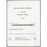 Baccalauréat Général - Sujet de physique-chimie - Série S