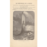 Phare d'Eddystone enveloppé par les lames. Les Merveilles de la science ou description populaire des inventions modernes, par Louis Figuier.