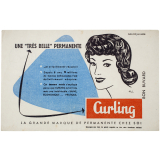 Buvard publicitaire. Curling - Une très belle permanente.