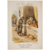 Cartes réclame. Au Bon Marché. Fables de Florian.