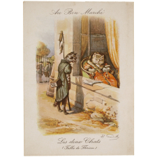 Cartes réclame. Au Bon Marché. Fables de Florian.