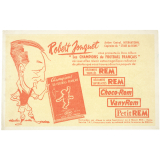Buvard publicitaire. Biscuit Rem. Robert Jonquet. 