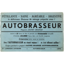 Buvard publicitaire. L'Autobrasseur.