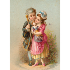 Portrait d'enfants à la poupée. 