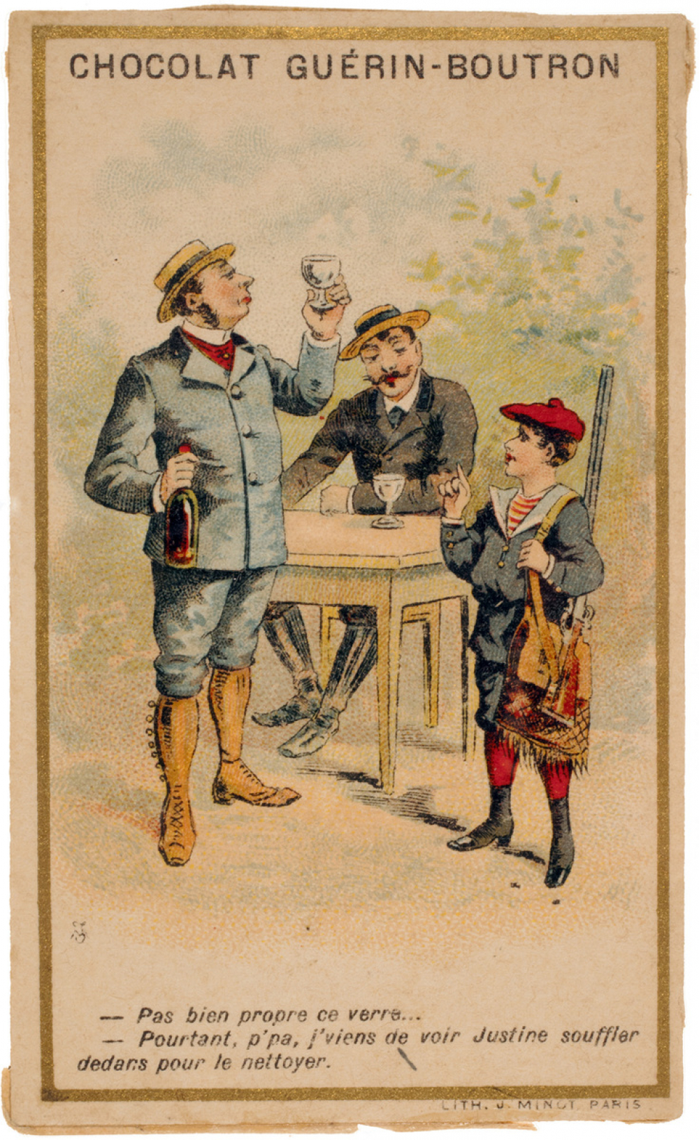 Cartes réclame. Chocolat Guérin-Boutron. Histoires drôles. 