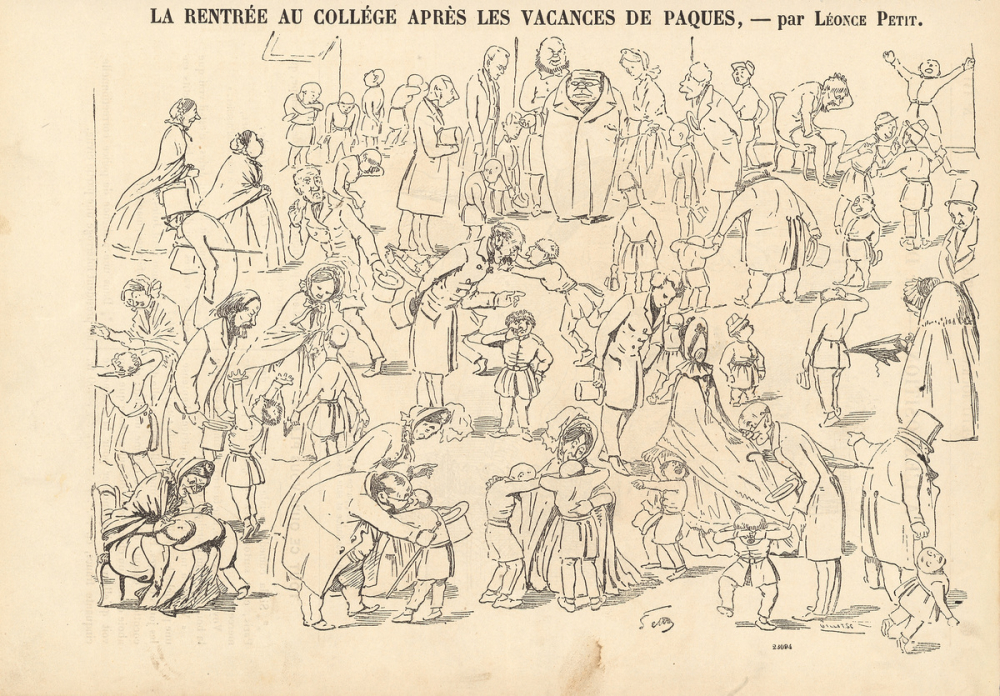 La rentrée au collège après les vacances de Pâques.