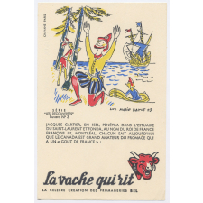 Buvard publicitaire. La vache qui rit. Jacques Cartier. 
