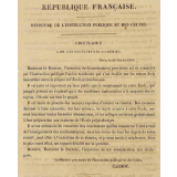 Circulaires aux recteurs des académies