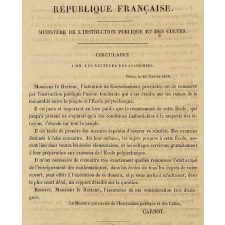 Circulaires aux recteurs des académies