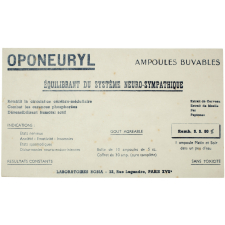 Buvard publicitaire. Oponeuryl.